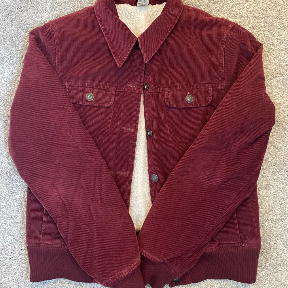 PrAna Corduroy Jacket. Color: Maroon Size: Women’s small